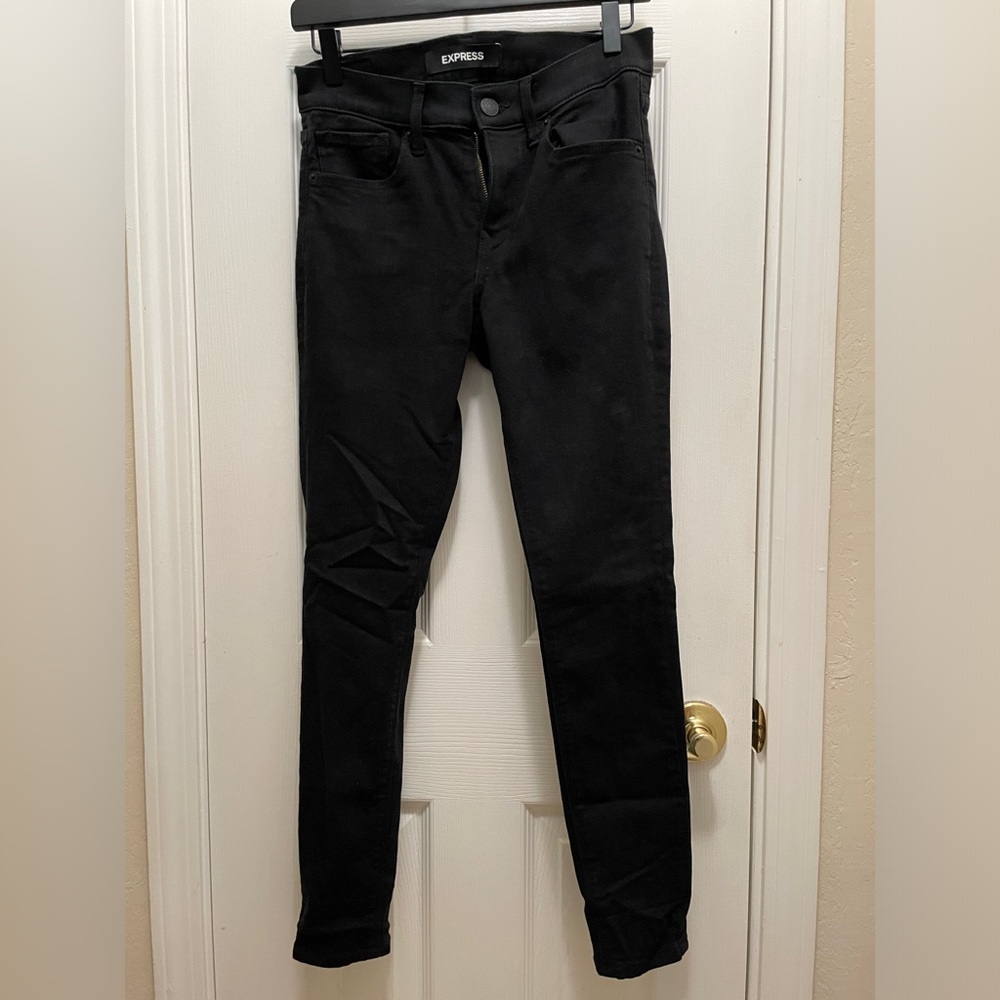 Black express skinny jeans
